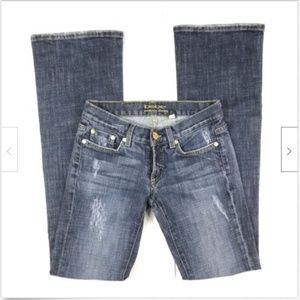Bebe Womens Jeans Flare 27 Booty Low Rise